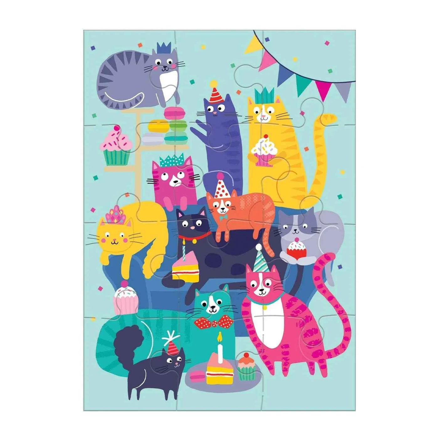 Mudpuppy | Wenskaart Cat Party Puzzel