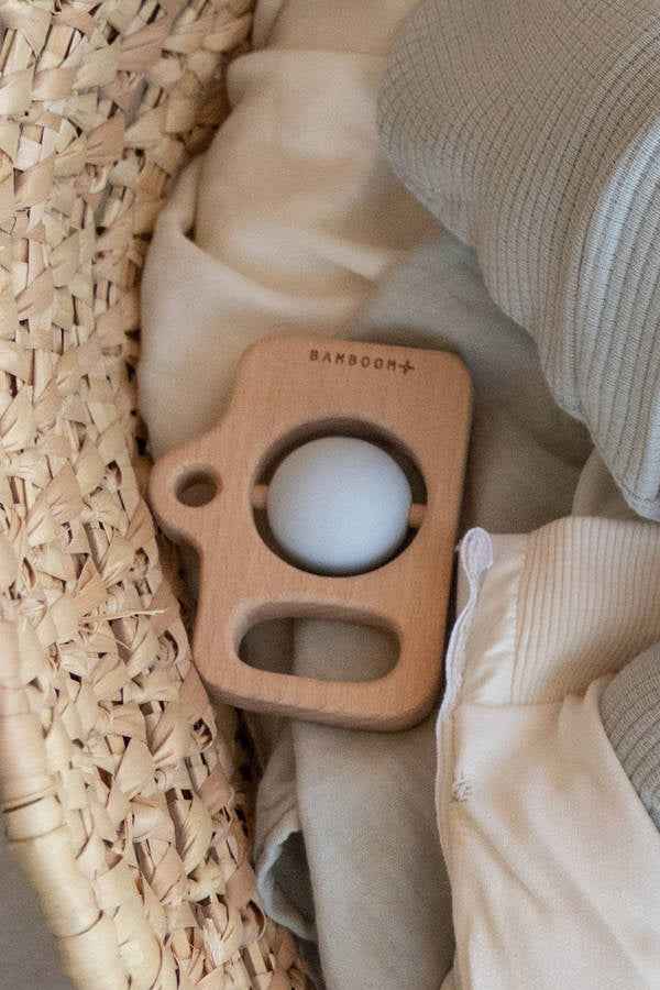 Bamboom | Light Blue Wood and Silicone Camera