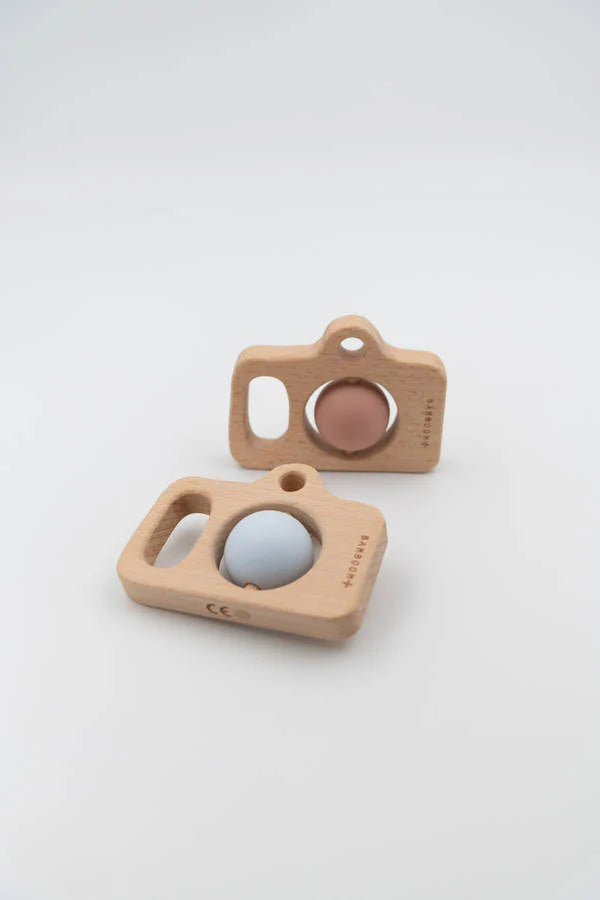 Bamboom | Camera Van Hout En Silicone Lichtblauw