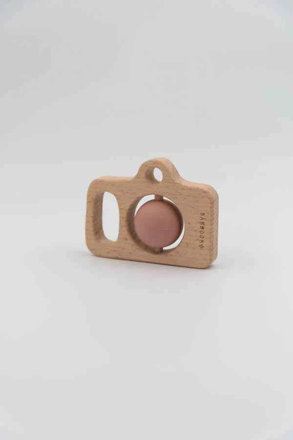 Bamboom | Camera Van Hout En Silicone Roze