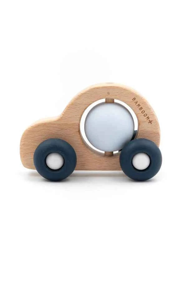 Bamboom | Hout & Siliconen Auto Blauw & Lichtblauw