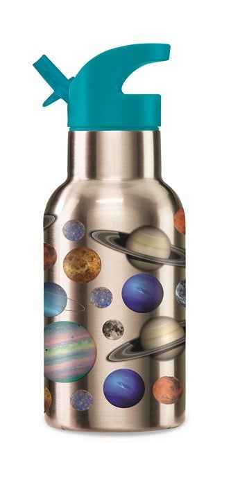 Crocodile Creek | Stainless Steel Water Bottle, 400ml, 400ml - Solar System