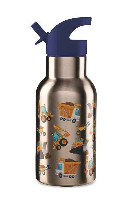 Crocodile Creek | Stainless Steel Drink Bottle, 400ml - Construction Site