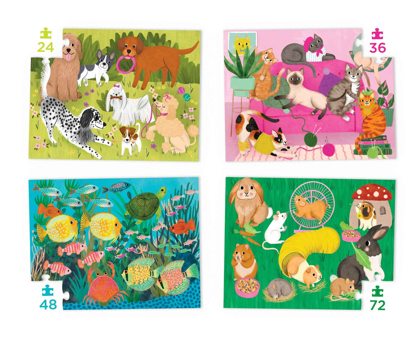 Crocodile Creek | Four Puzzles To Grow On - Huisdieren