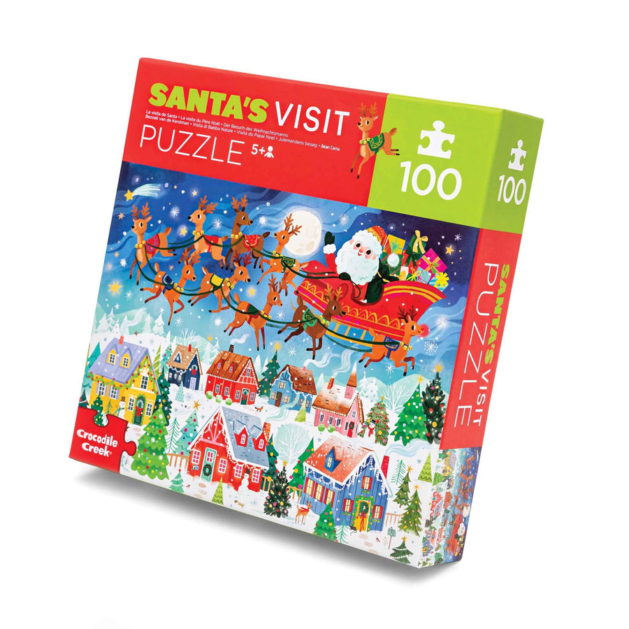Crocodile Creek Santa's Visit 100-piece Puzzle