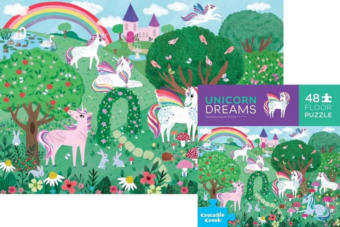 Crocodile Creek | Maxi Floor Puzzle Unicorn Dreams 48 Pieces