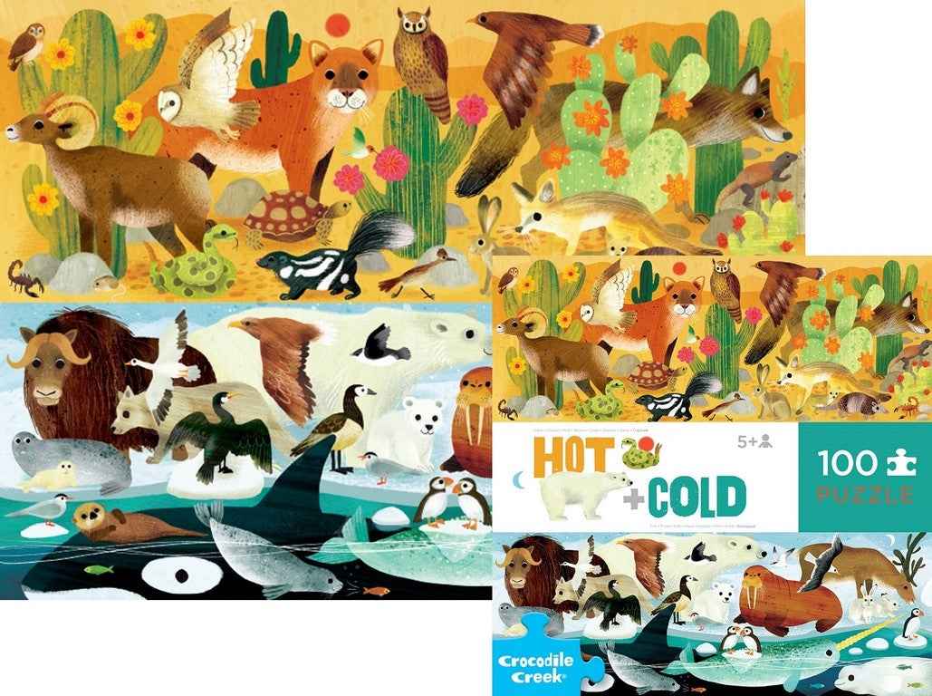 Crocodile Creek | The Opposite Puzzle Warm and Cold 100 Pieces