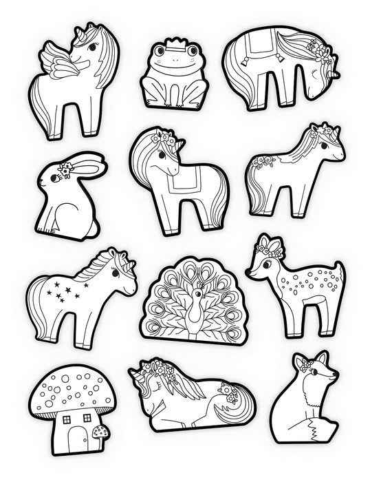 Crocodile Creek | Stickers Om In Te Kleuren - Eenhoorns