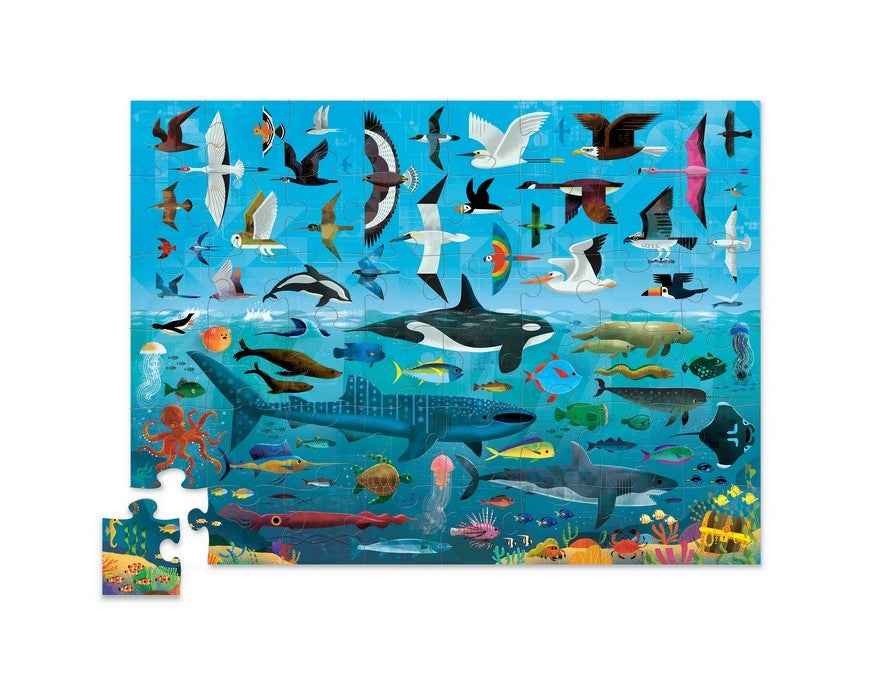 Crocodile Creek | Above + Below Puzzle, 48 Pieces - Sea and Air