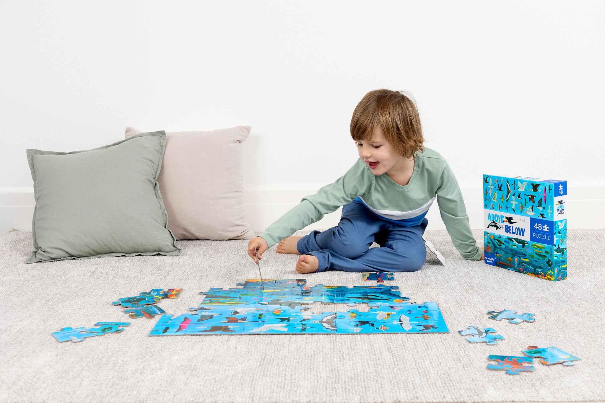 Crocodile Creek | Above + Below Puzzle, 48 Pieces - Sea and Air