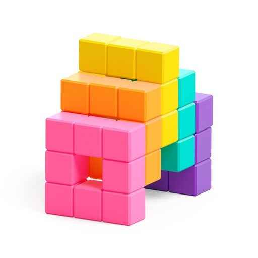 Pixio | Magnetic Blocks Abstract Series Neon 60 Pieces