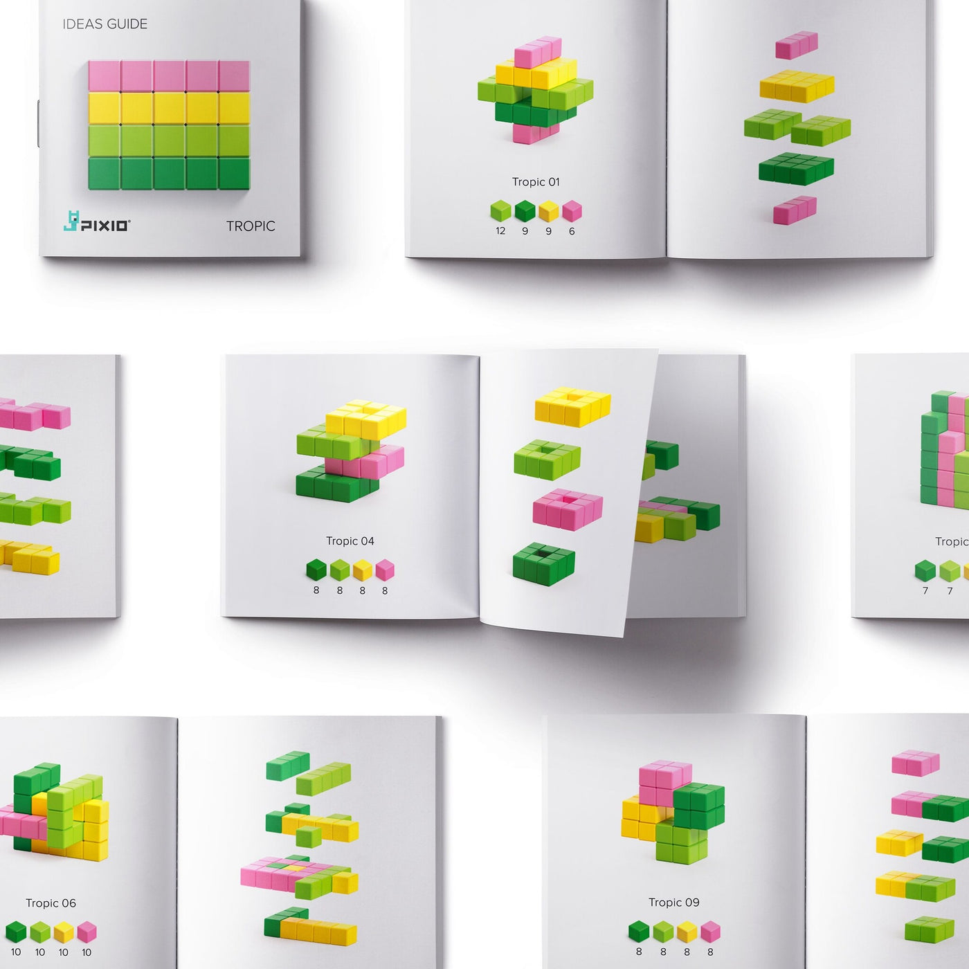 Pixio | Magnetische Blokken Abstract Series Tropic 60  Stuks