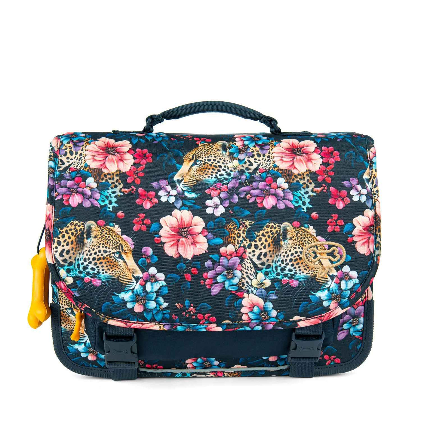 Stones and Bones | Boekentas Cedar - Floral Ambush Navy