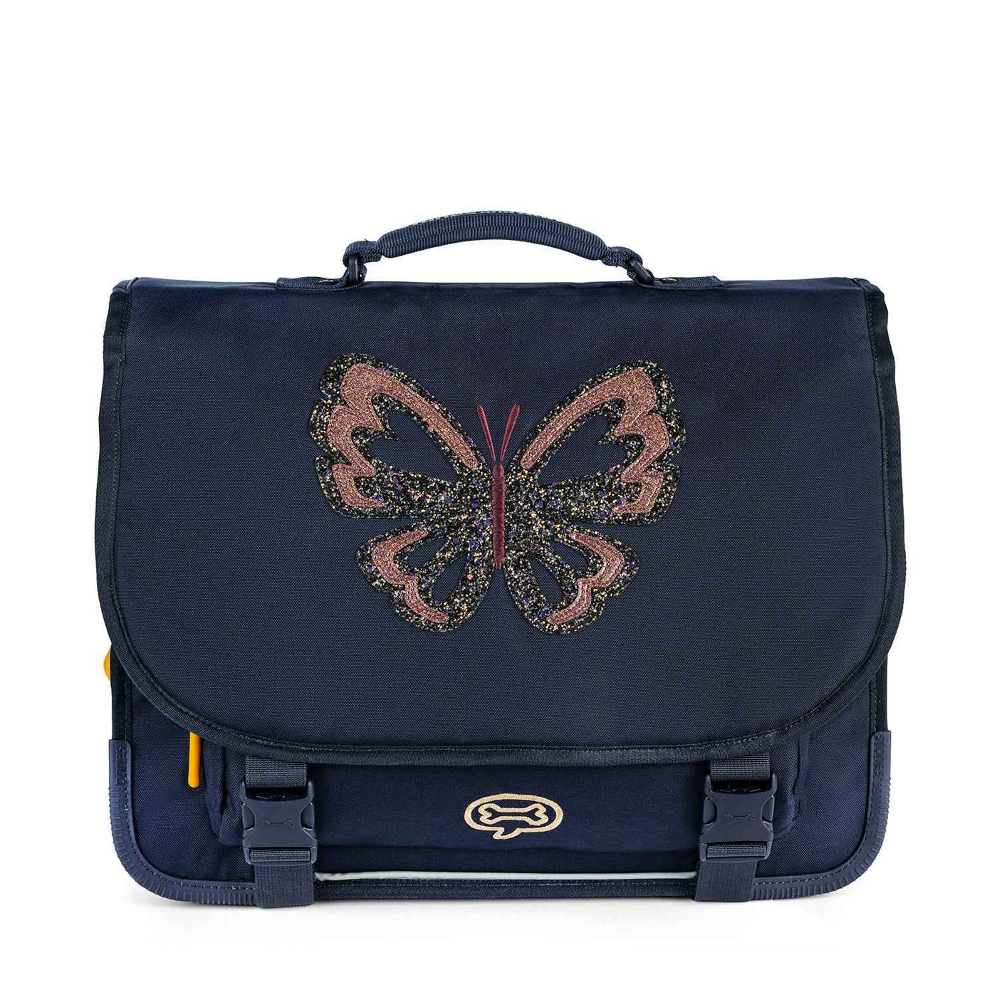 Stones and Bones | Boekentas Cedar - Glitter Butterfly Navy