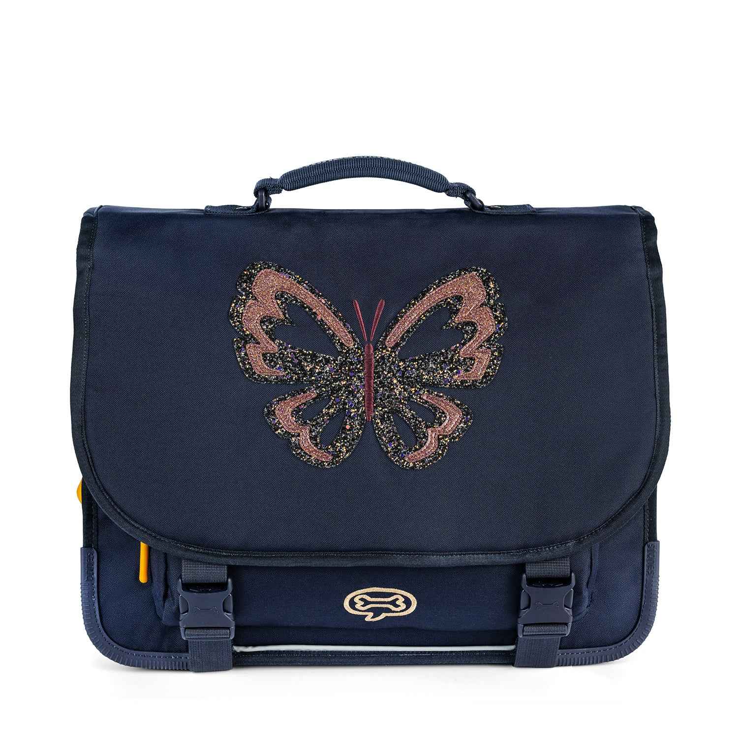 Stones and Bones | Boekentas Cedar - Glitter Butterfly Navy