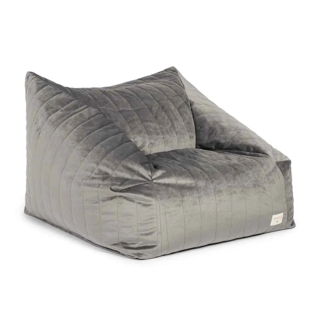 Nobodinoz Chelsea Velvet zitzak Slate Grey