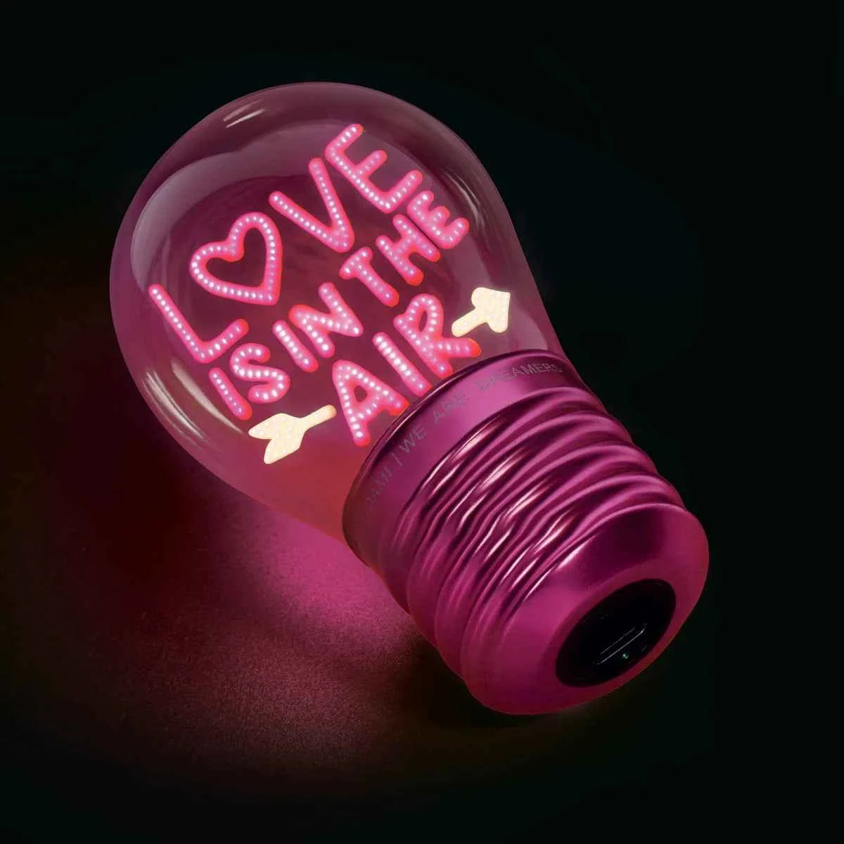 Legami | Decorative Table Lamp in the Shape of a Light Bulb - Love is in the Air - Bulb Fiction