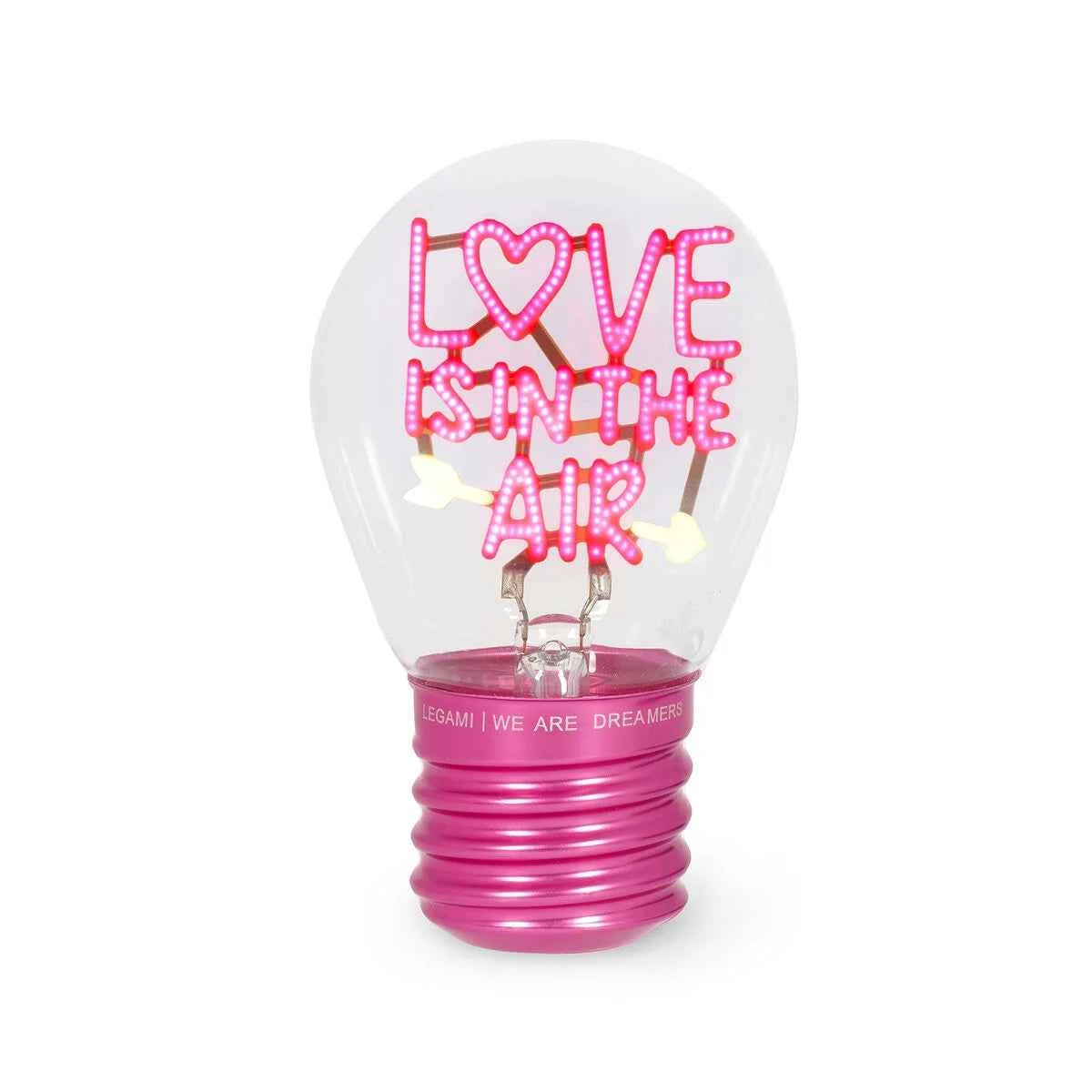 Legami | Decorative Table Lamp in the Shape of a Light Bulb - Love is in the Air - Bulb Fiction