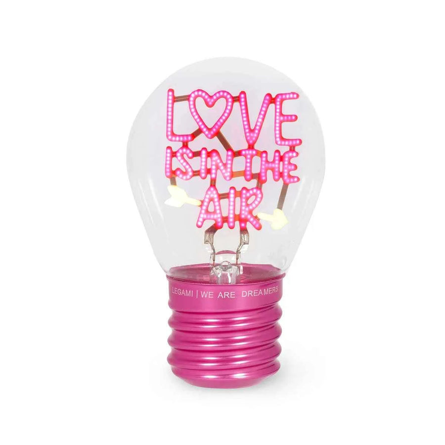 Legami | Decorative Table Lamp in the Shape of a Light Bulb - Love is in the Air - Bulb Fiction