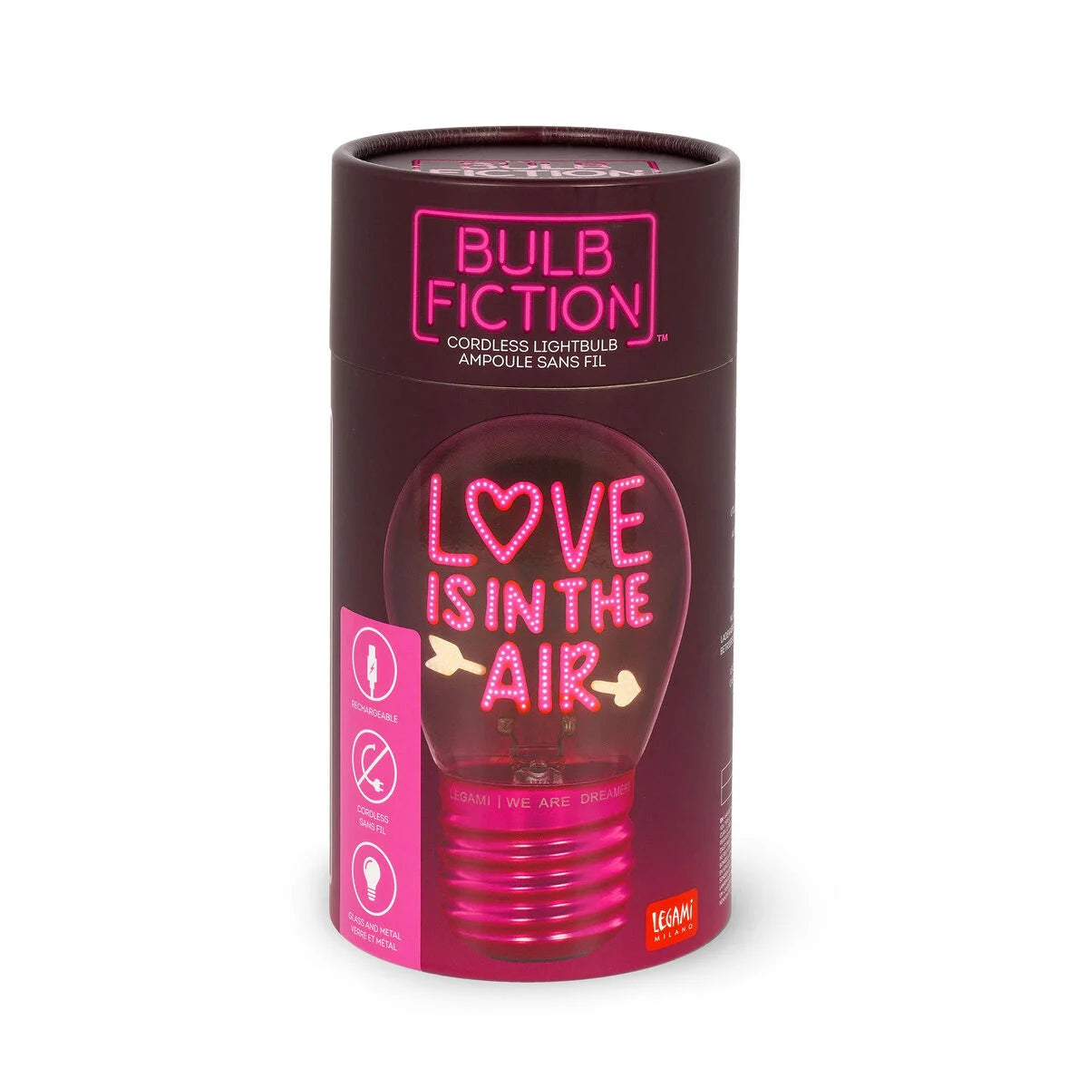 Legami | Decoratieve Tafellamp In De Vorm Van Een Gloeilamp - Love is in the Air - Bulb Fiction