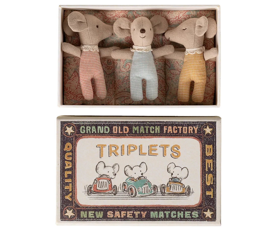 Maileg | Triplet Baby Mice in Matchbox