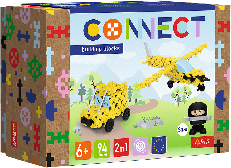 Connect | Bouwstenen S Vliegtuig / Jeep 94 Stuks
