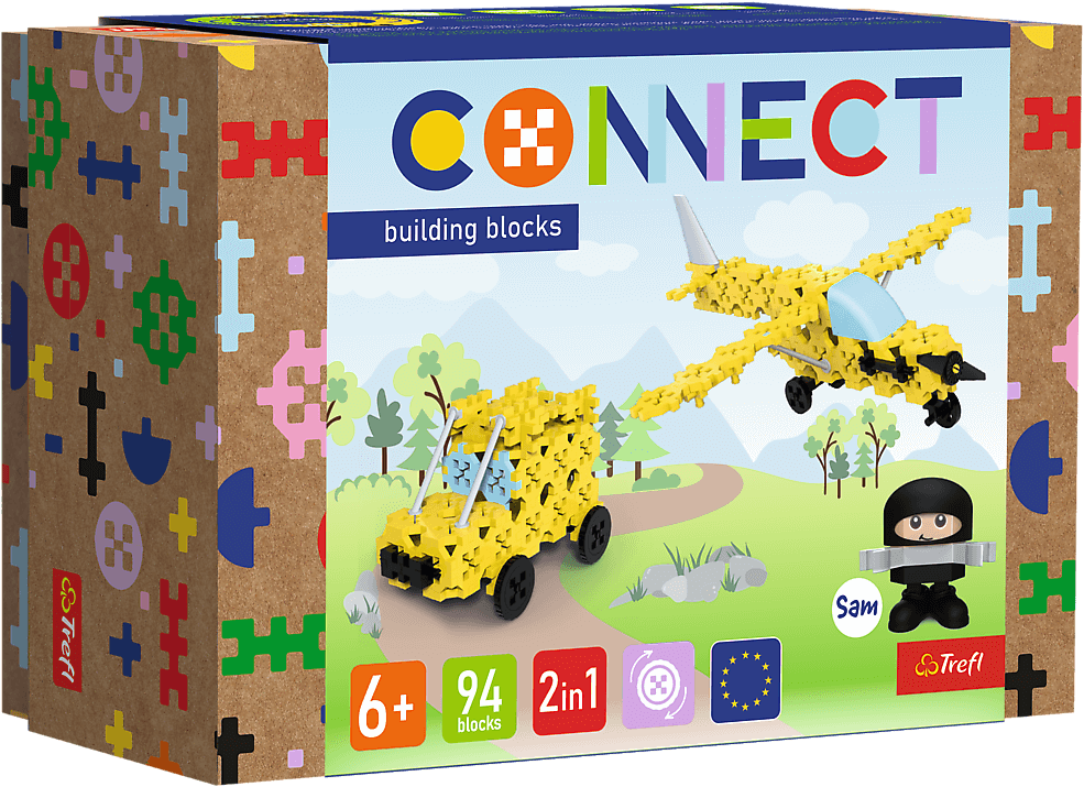 Connect | Bouwstenen S Vliegtuig / Jeep 94 Stuks