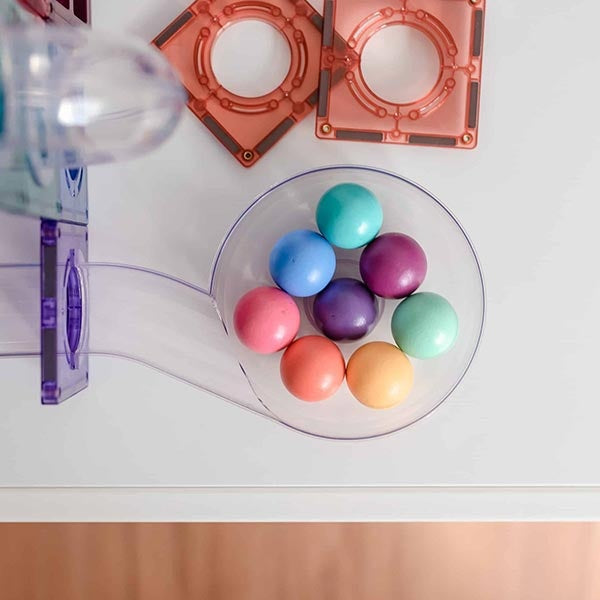 Connetix | Tiles Ball Run ballen pastel 16 stuks