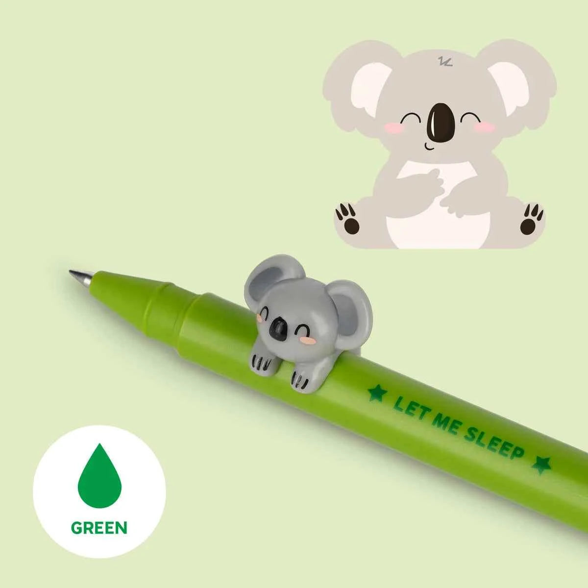 Legami | Gel Pen with "Let Me Sleep" Koala Animal Decoration - Lovely Friends