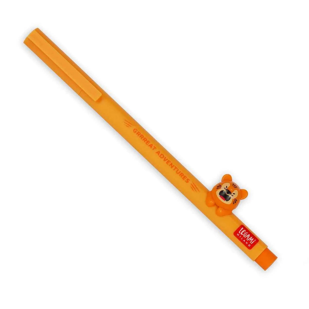 Legami | Gel pen with "Grrreat Adventures" Tiger Animal Decoration - Lovely Friends