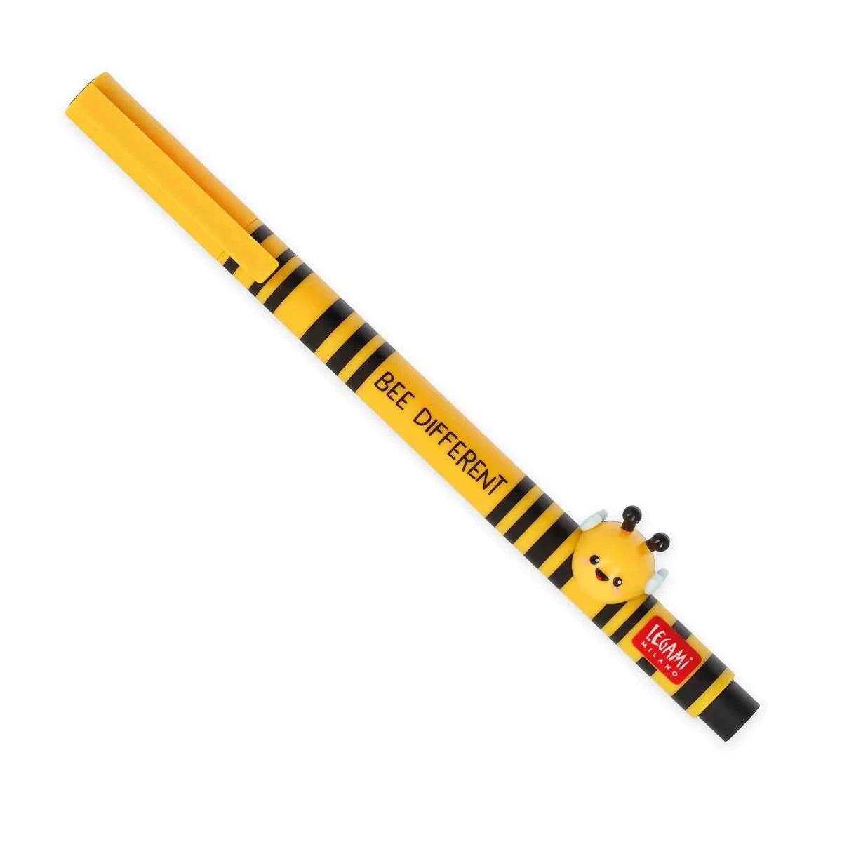 Legami | Gel Pen with "Bee Different" Bee Animal Decoration - Lovely Friends