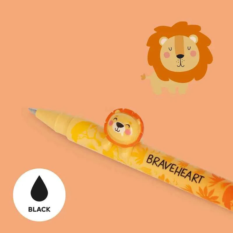 Legami | Gel Pen with "The King" Lion Animal Decoration - Lovely Friends