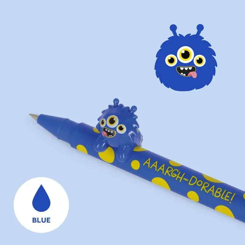 Legami | Gel Pen with 'Aaargh-dorable!' Monster Animal Decoration - Lovely Friends
