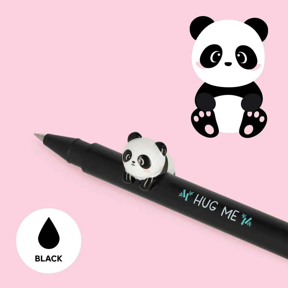 Legami | Gel Pen with 'Hug Me' Panda Animal Decoration - Lovely Friends