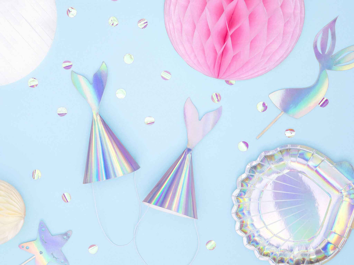 Party Deco Papieren hoedjes - Zeemeermin