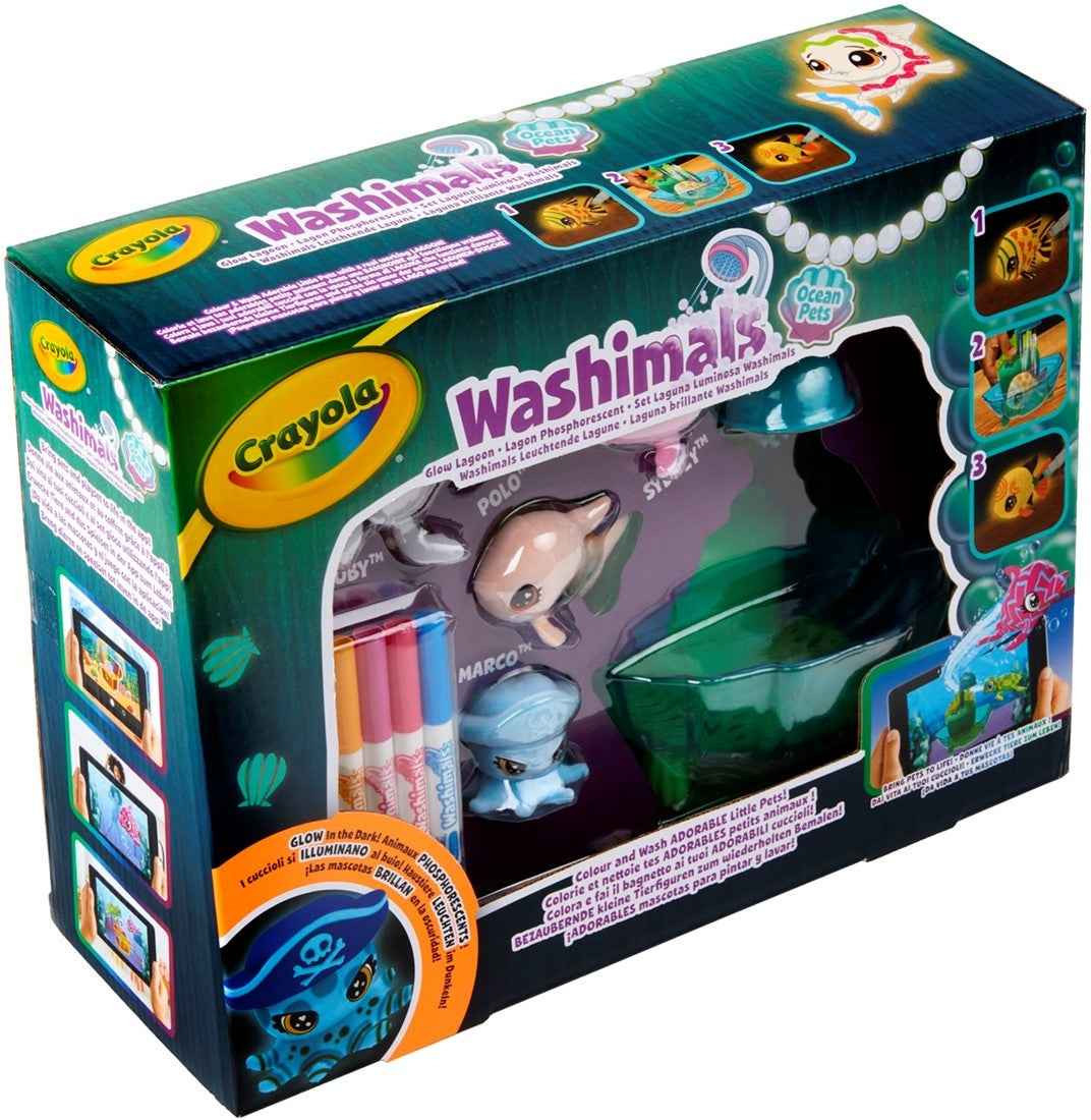 Crayola | Washimals Ocean Glow Lagoon Tub Playset