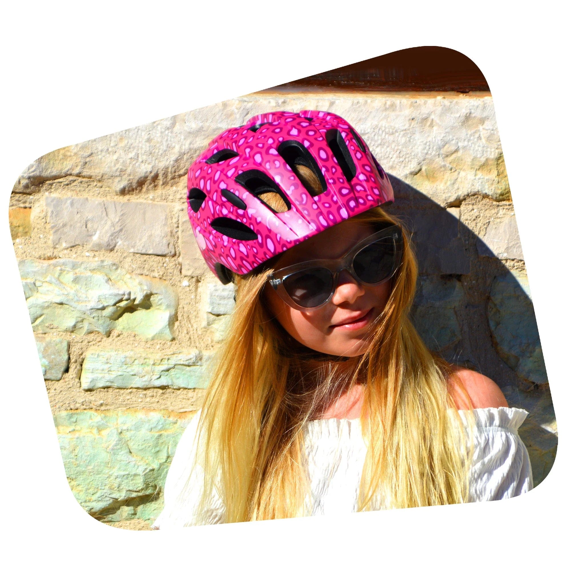 Crazy Safety | Spots Fietshelm Roze