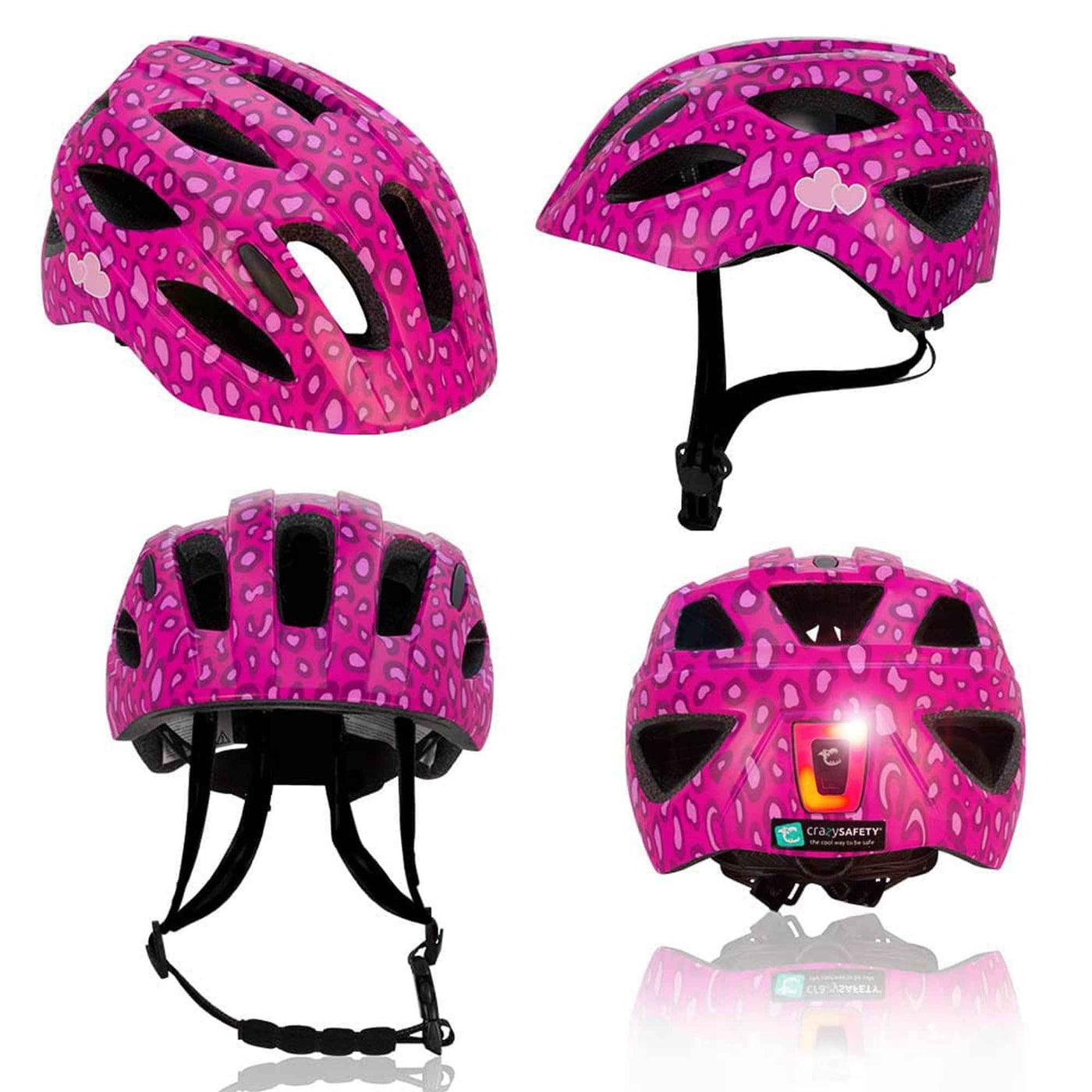 Crazy Safety | Spots Fietshelm Roze
