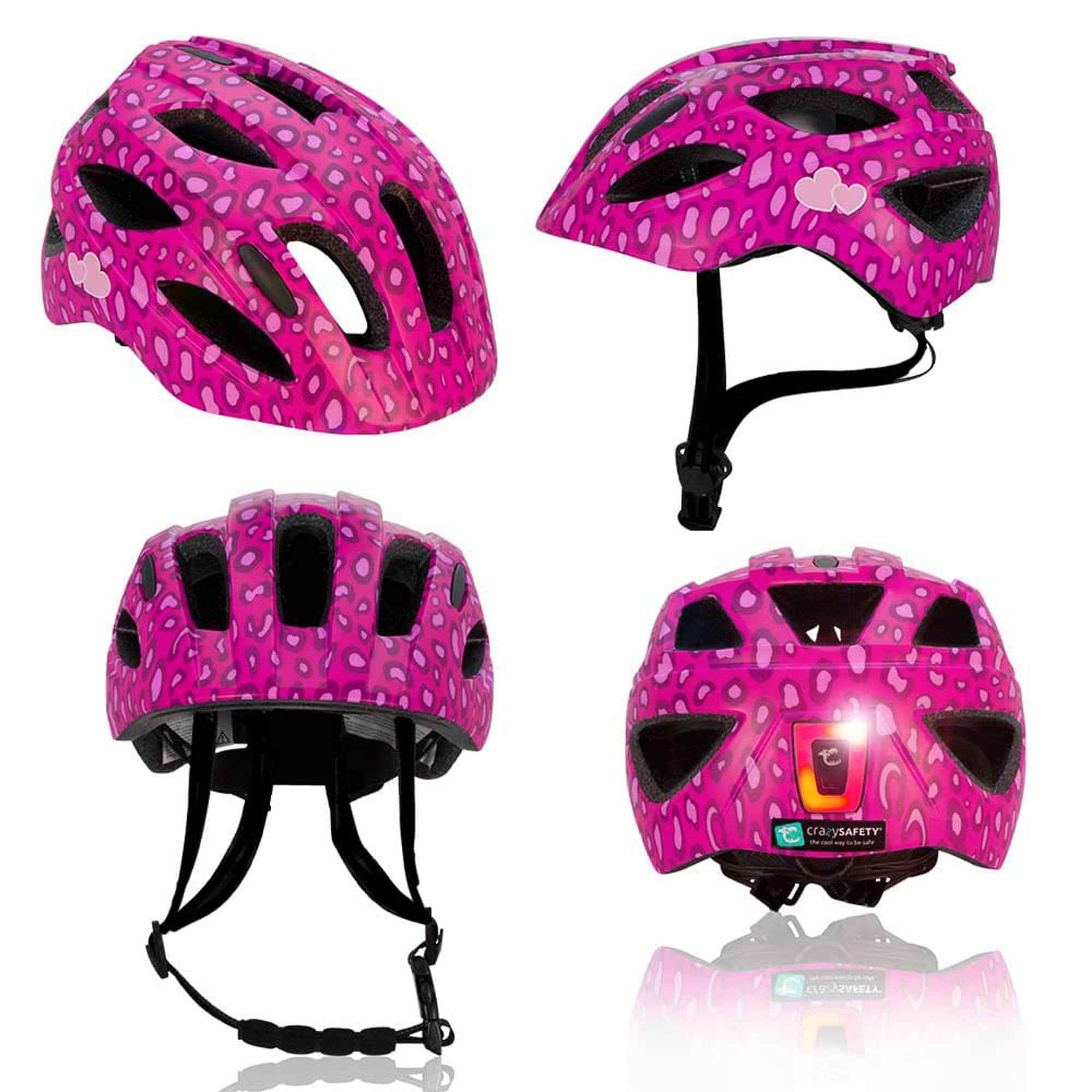 Crazy Safety | Spots Fietshelm Roze