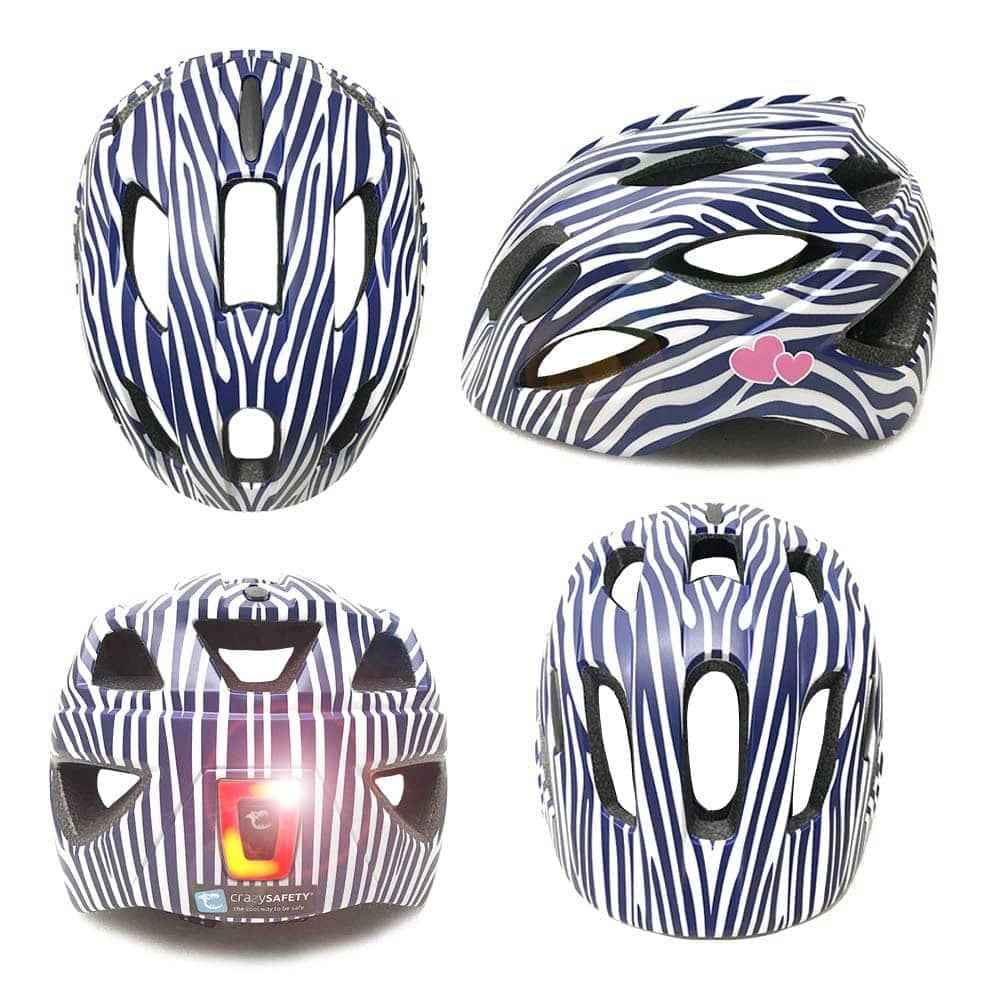 Crazy Safety | Stribes Bicycle Helmet Dark Blue