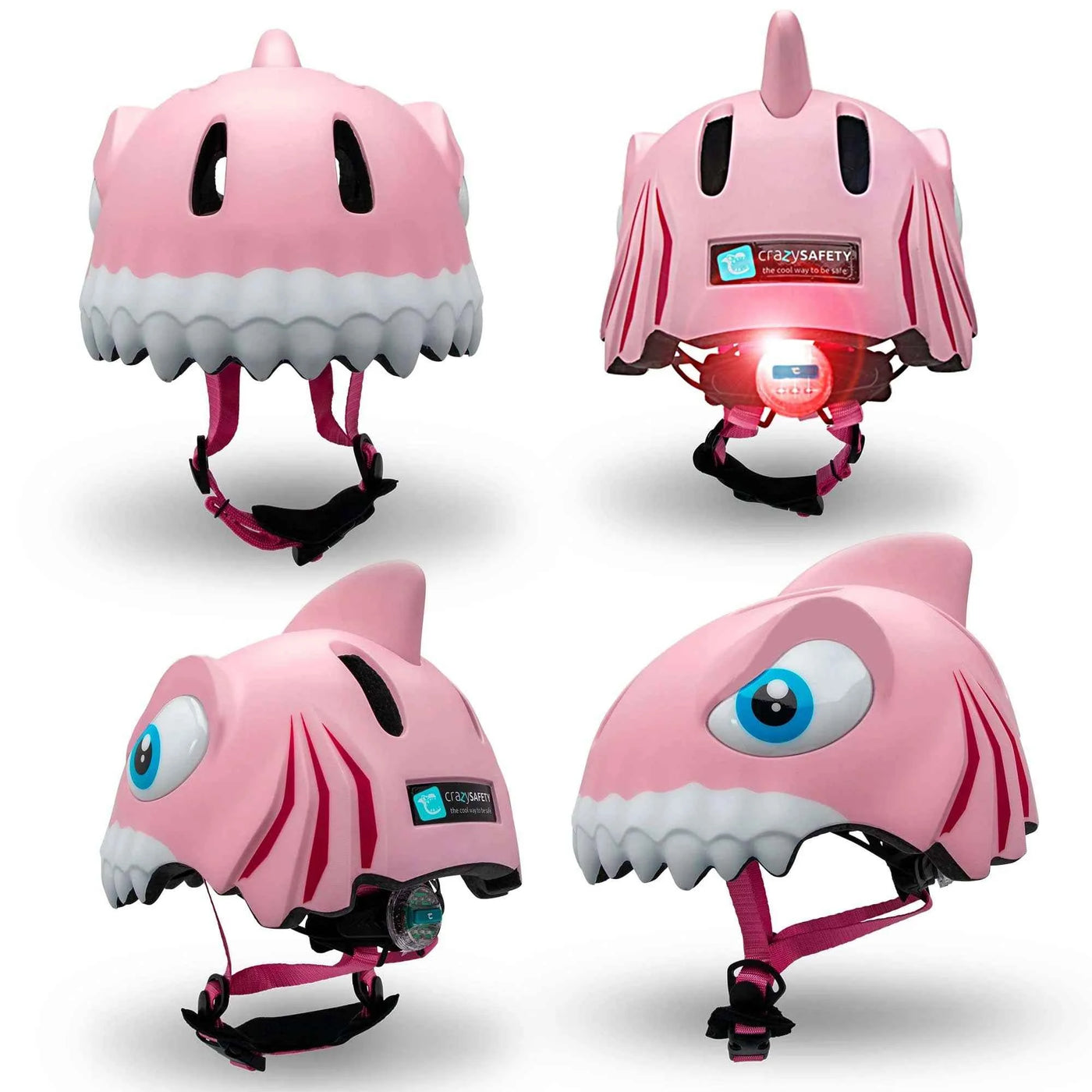 Crazy Safety | Pink Shark Bicycle Helmet