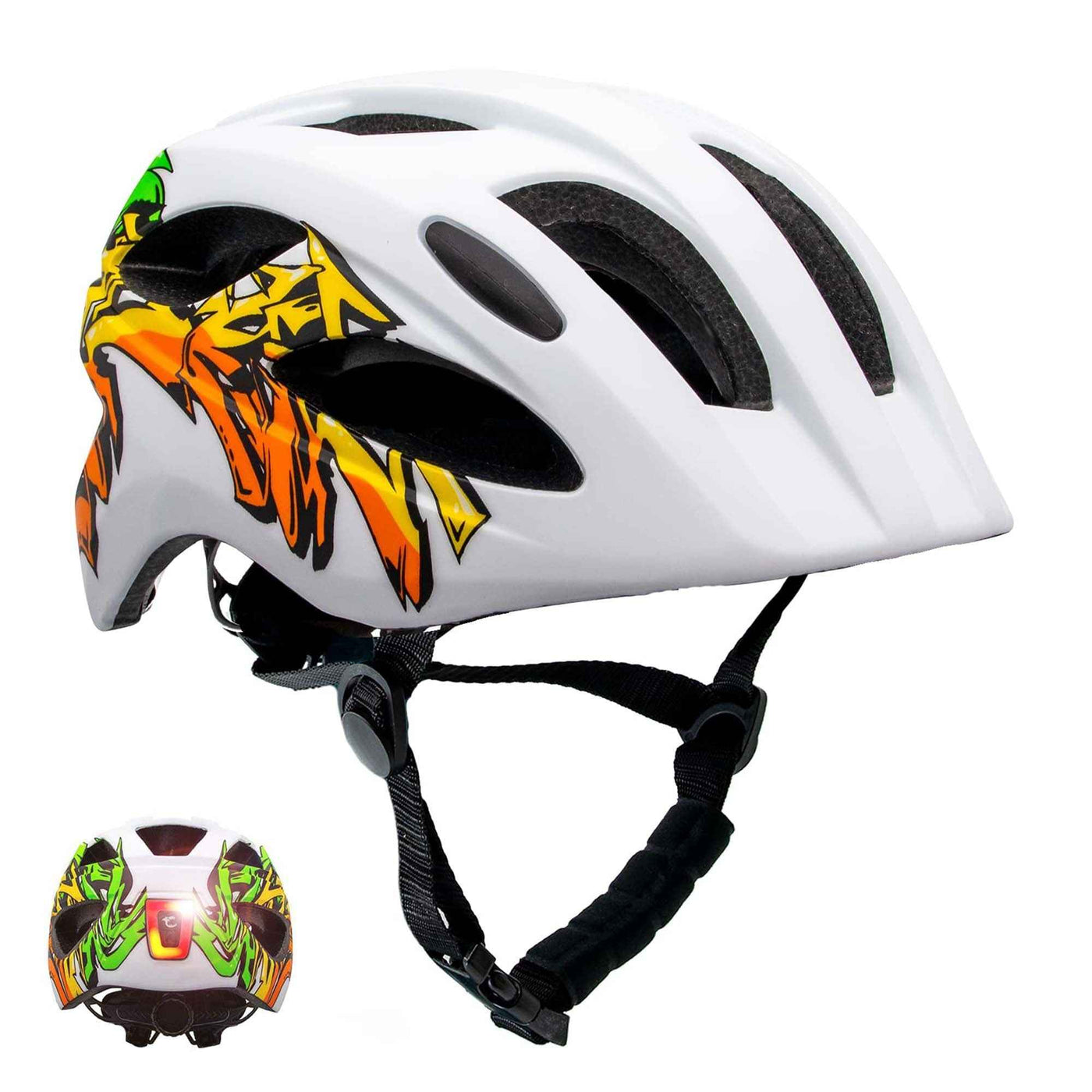 Crazy Safety | Graffiti Bicycle Helmet White/Yellow