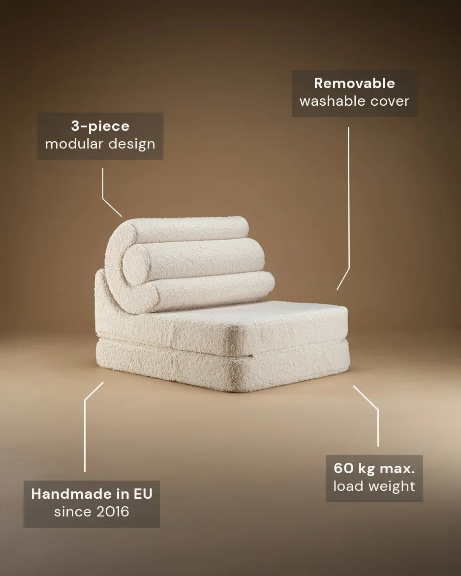 Wigiwama | Kinderzetel/Slaapzetel Flipster Cream White
