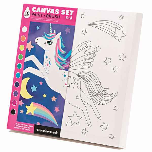 Crocodile Creek Unicorn canvas painting