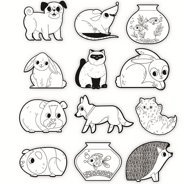 Crocodile Creek | inkleur stickers Playful Pets