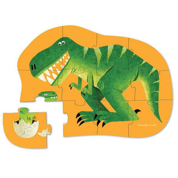 Crocodile Creek mini puzzel Dinosaurus 12st