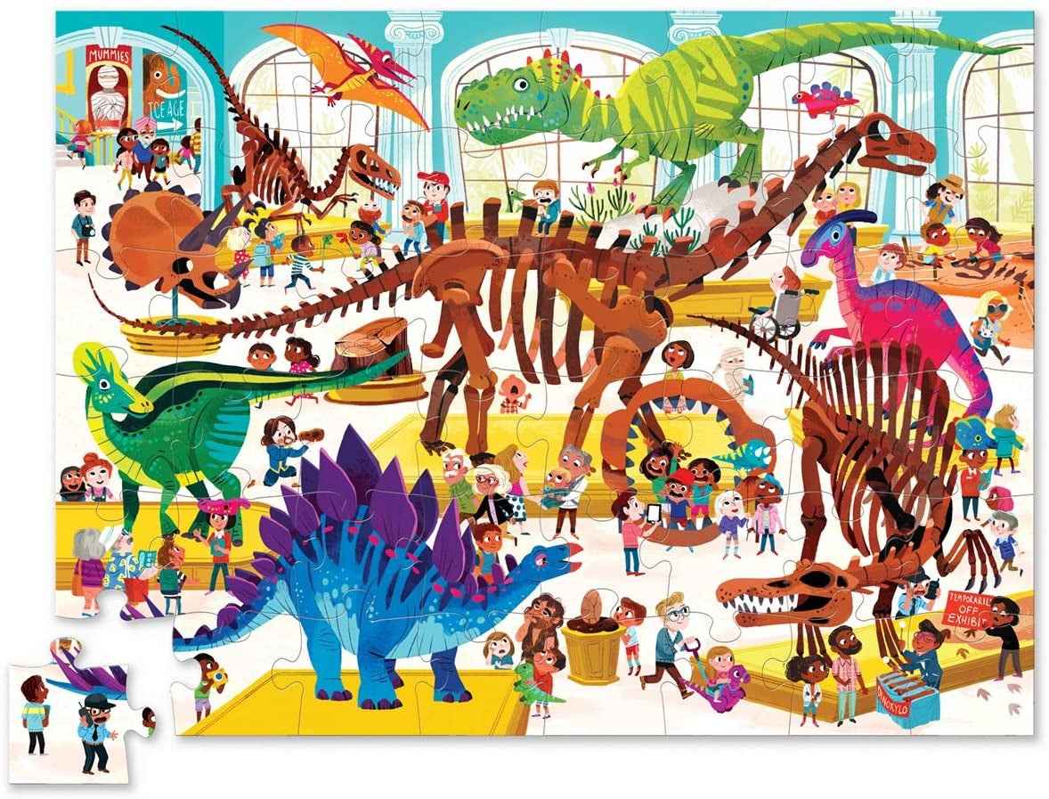 Crocodile Creek Day at the Dinosaur Museum 48-piece puzzle