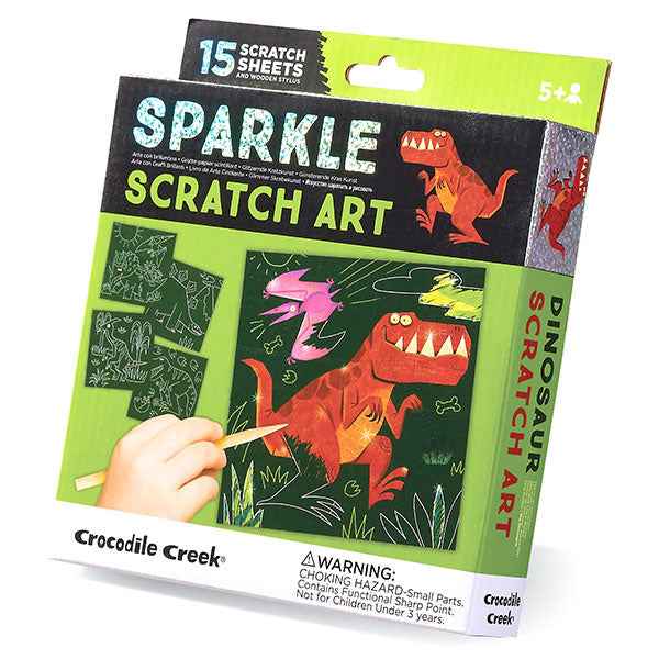 Crocodile Creek Sparkle Scratch Cards Dinosaur