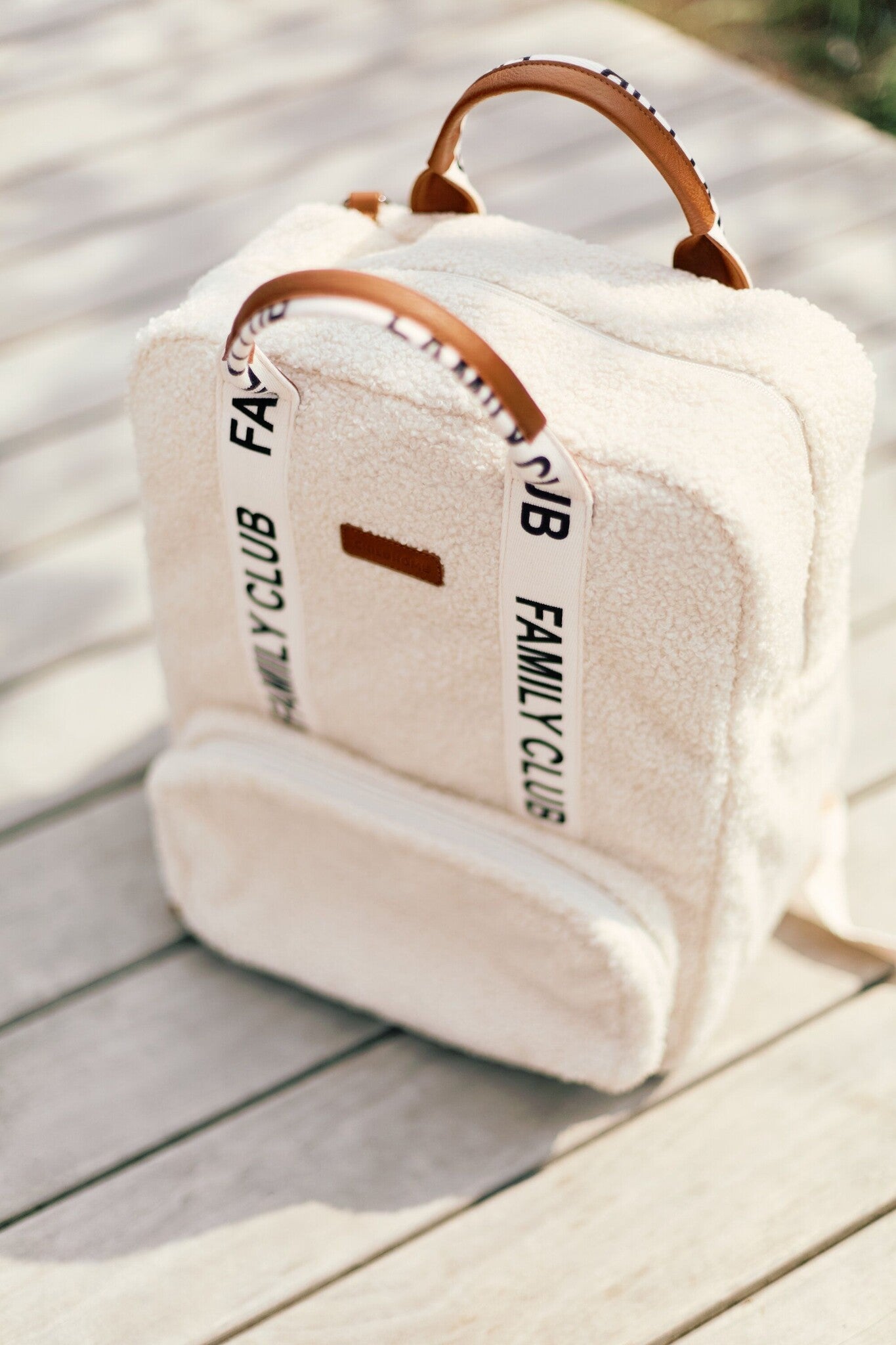 Childhome | Verzorgingstas Family Club Rugzak Signature Teddy Ecru