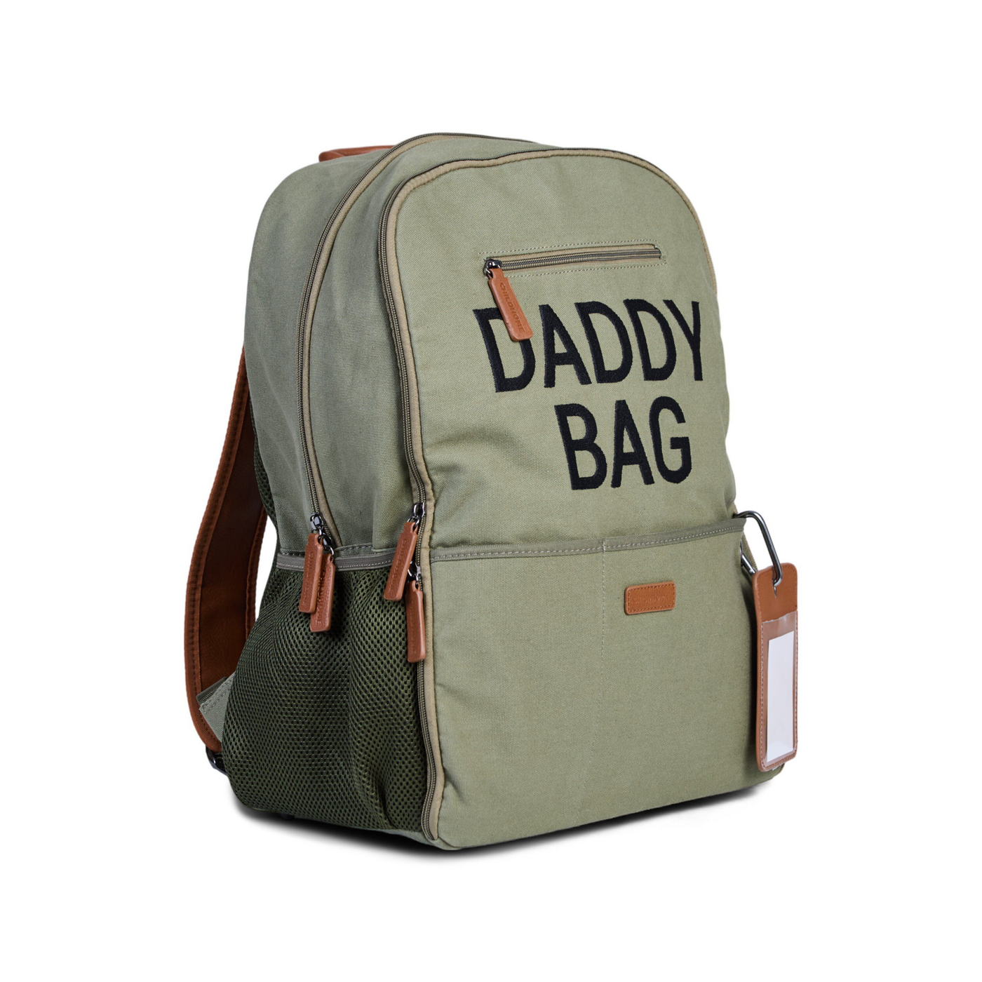 Childhome | Verzorgingstas Backpack Daddy Bag Canvas Kaki +luiermat